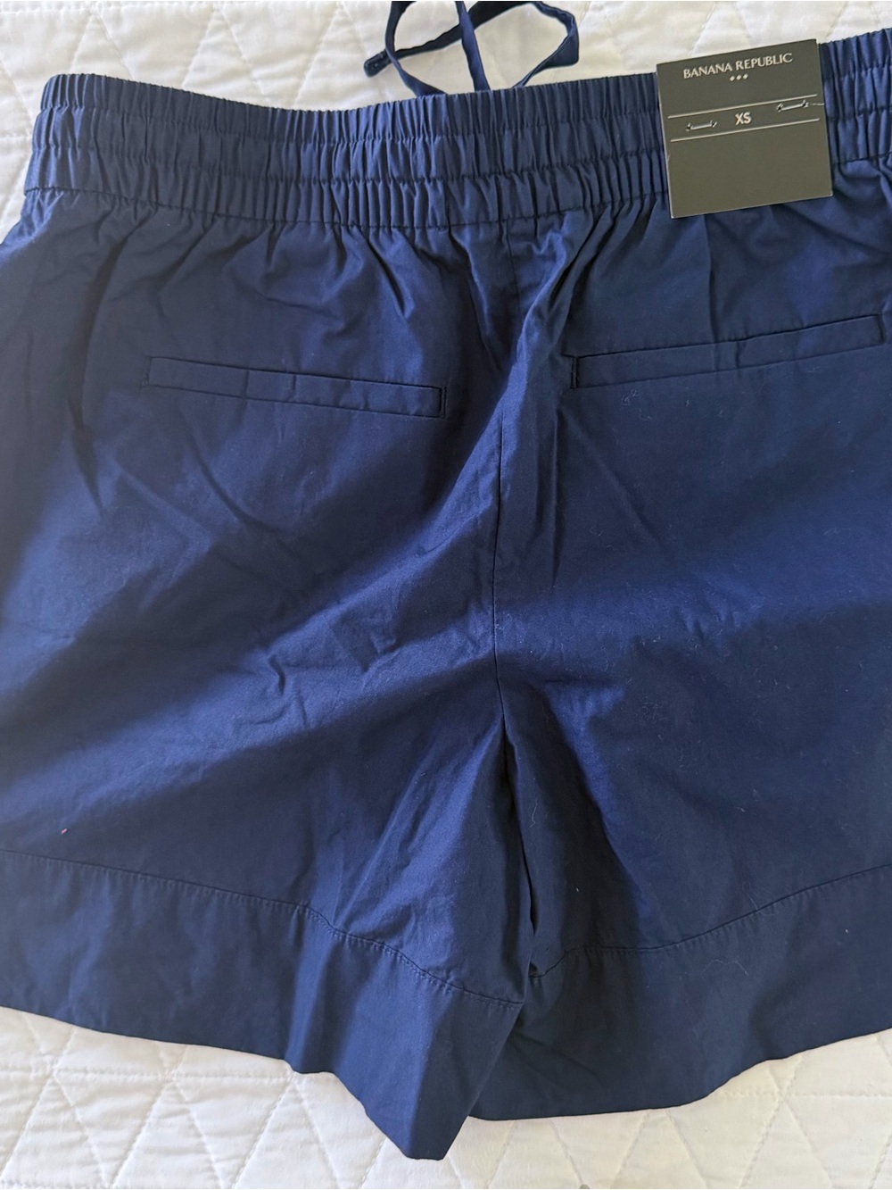 Banana Republic Navy Elastic Waistback Shorts